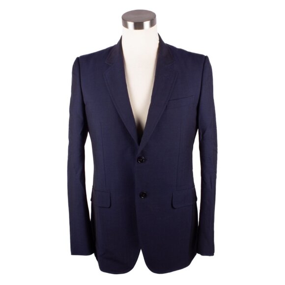 GUCCI Dark Navy Wool Slim Fit Blazer - Picture 1 of 12